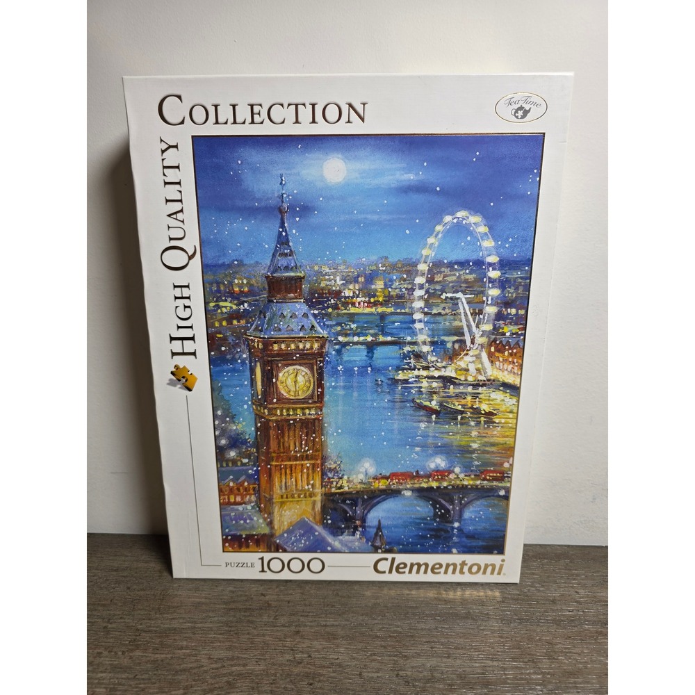 Snow Flakes on the Big Ben - 1000 Piece Jigsaw Puzzle by Clementoni